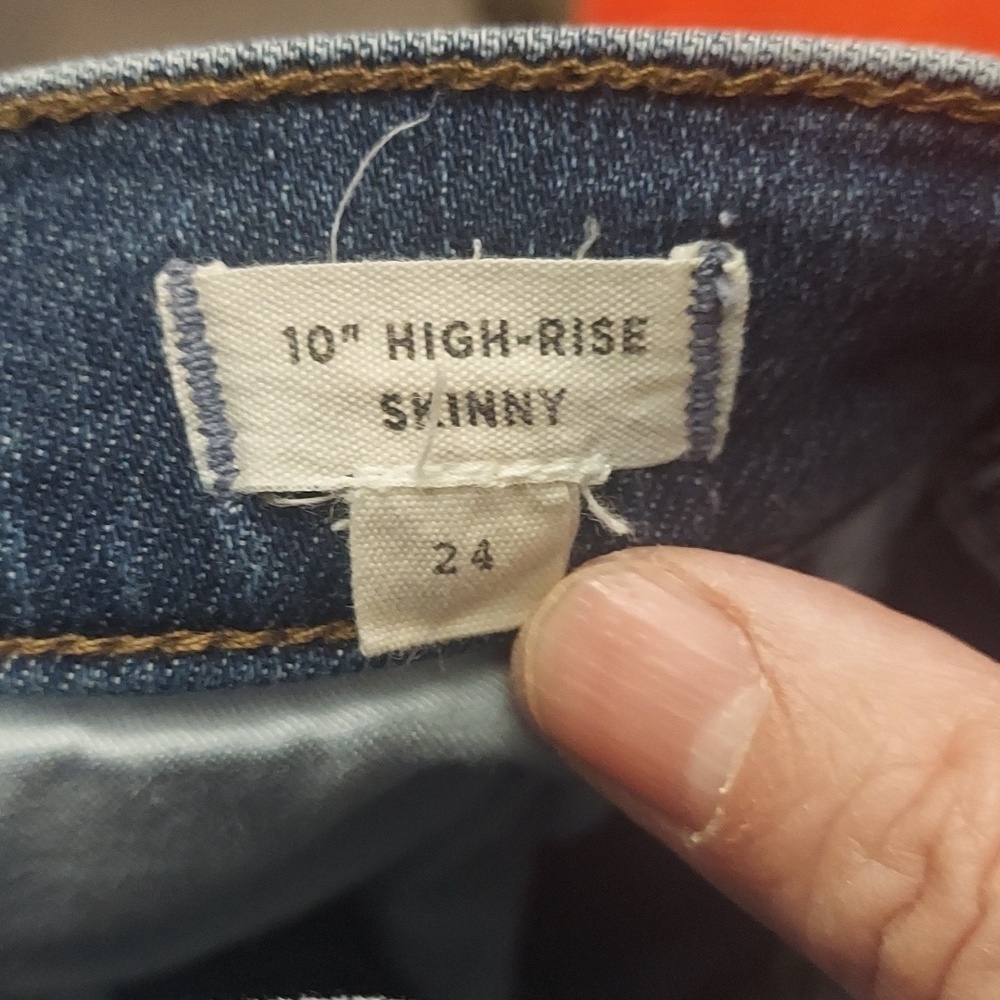 MADEWELL 10in High-Rise Medium Wash Skinny Jeans 24 - Picture 13 of 15